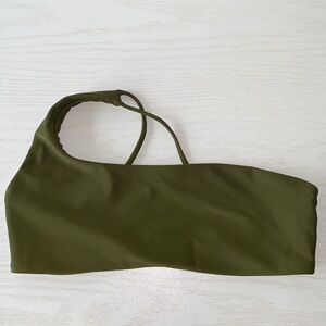 JADE Swim Womens Bandeau Asymmetrical Bikini Swim Top